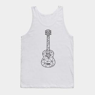 Black And White Low Poly Guitar Tank Top